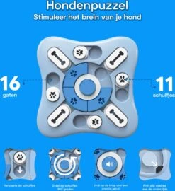 Honden Speelgoed Intelligentie – Hondenpuzzel - Interactieve Training – Voorkomt Verveling – 16 Vakjes – 11 Verplaatsbare Schuifjes - Denkspelletjes Voor Honden - Anti Schrokbak Hond – LumifyMe -Katten En Honden Verkoop Winkel 1098x1200