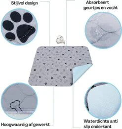 XXL Puppy Training Pad - Plasmat - Zwart - 104 X 104 Cm - Hondentoilet - Herbruikbaar - Wasbaar -Katten En Honden Verkoop Winkel 1137x1200