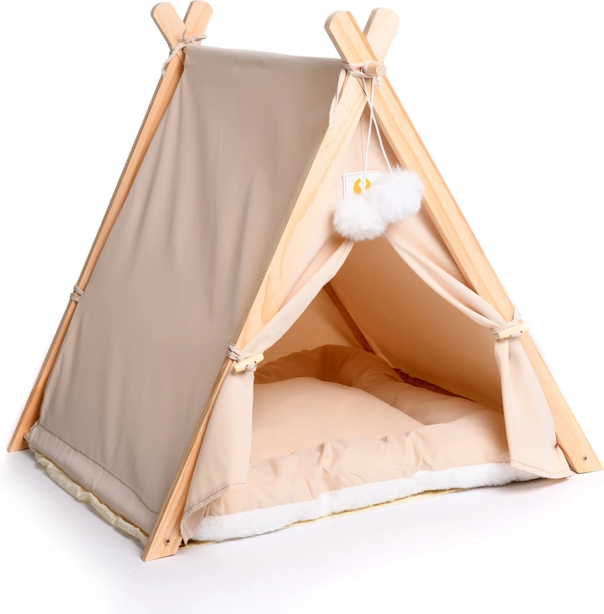 Dogs&Co Tippi Tent Voor Katten Of Kleine Honden Ecru 5 Dogs&Co Tippi Tent Voor Katten Of Kleine Honden Ecru - Afbeelding 5