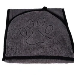 N4dogs – Hondenhanddoek – Honden Handdoek – Microvezel Handdoek – Handdoek Hond – Droogdoek Hond – Dierendeken – Sterk Absorberend – Handdoek Met Zakken - Grijs - 66 X 23 Cm -Katten En Honden Verkoop Winkel 1183x1200