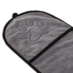N4dogs – Hondenhanddoek – Honden Handdoek – Microvezel Handdoek – Handdoek Hond – Droogdoek Hond – Dierendeken – Sterk Absorberend – Handdoek Met Zakken - Grijs - 66 X 23 Cm -Katten En Honden Verkoop Winkel 1189x1200 1