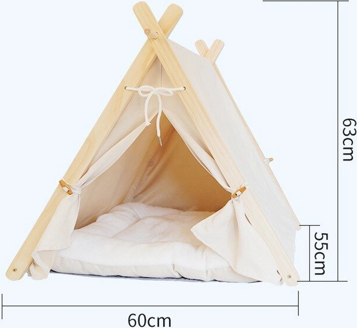 Dogs&Co Tippi Tent Voor Katten Of Kleine Honden Ecru 3 Dogs&Co Tippi Tent Voor Katten Of Kleine Honden Ecru - Afbeelding 3