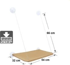 Merkloos Kattenhangmat Voor Raam - Hangmat Kat - Kattenmat - Kattenmand Raam - Kattenmand - Kattenspeeltjes - Beige - Voor Grote & Kleine Katten - Tot 20 KG -Katten En Honden Verkoop Winkel 1200x1115 1