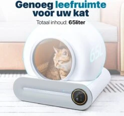 BOME Automatische Kattenbak - Zelfreinigende Kattenbak - Met App En Touchscreen - 65L -Katten En Honden Verkoop Winkel 1200x1117 3