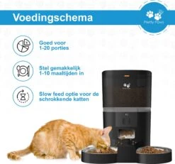 Pretty Paws QQ003 - Wifi Voermachine - Dubbele Voerbakjes - Zwart - Kat - 6L -Katten En Honden Verkoop Winkel 1200x1124 2