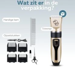 BYER Professionele Dieren Tondeuse Set - Voor Huisdieren Katten & Honden - Draadloos - Oplaadbare Pet Trimmer - Dog Tondeuze Clipper - 5 Standen & Vier Opzetkammen - Low Noise -Katten En Honden Verkoop Winkel 1200x1142 8