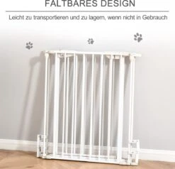 PawHut Afschermhek Voor Honden Veiligheidshek Hondenhek 3 Elementen Kunststof Wit D06-100V01 -Katten En Honden Verkoop Winkel 1200x1156 2