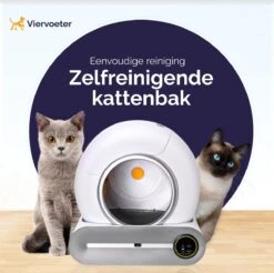 Viervoeter™ Kattenbak Zelfreinigend – Automatische Kattenbak – Zelfreinigende Kattenbak – Anti-geur – 53x58x55cm – Bedienen Via App – 65 Liter -Katten En Honden Verkoop Winkel 1200x1196 6