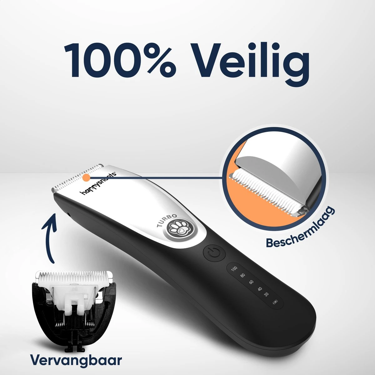 Happysnoots Hondentondeuse Draadloos Voor Dikke Vacht - Tondeuse Hond & Kat - Hondentrimmer - Professioneel Dieren Tondeuse 6 Happysnoots Hondentondeuse Draadloos Voor Dikke Vacht - Tondeuse Hond & Kat - Hondentrimmer - Professioneel Dieren Tondeuse - Afbeelding 6