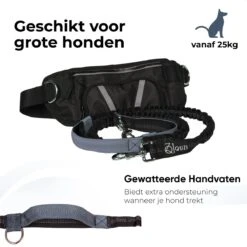 Canicross Looplijn Hond Met Heupriem Voor Hardlopen - Elastische Handsfree Hondenriem - Honden Trainingslijn - 150/200cm - Grijs -Katten En Honden Verkoop Winkel 1200x1200 217