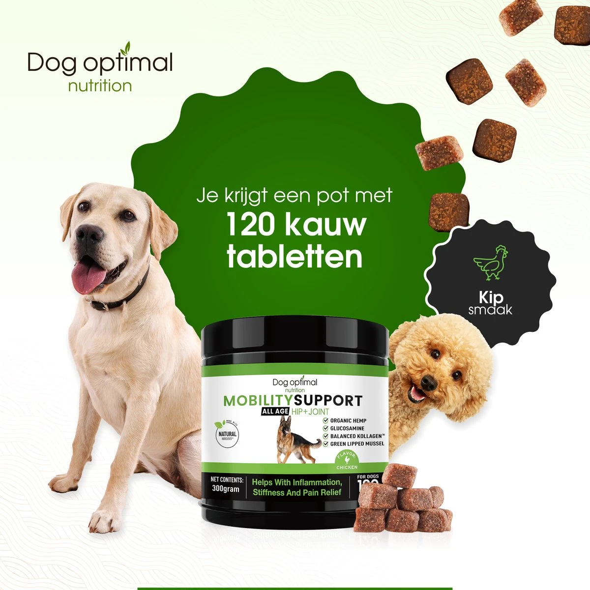 DOG OPTIMAL Gewricht Supplement 120 Stuks - Mobility - Glucosamine Hond - Artrose - Heupdysplasie - Gewrichten - Hondensnacks - Hondenkoekjes - Hondensupplementen - Honden - Puppy - Hondenvoeding 8 DOG OPTIMAL Gewricht Supplement 120 Stuks - Mobility - Glucosamine Hond - Artrose - Heupdysplasie - Gewrichten - Hondensnacks - Hondenkoekjes - Hondensupplementen - Honden - Puppy - Hondenvoeding - Afbeelding 8