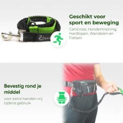 Canicross Looplijn Hond Met Heupriem Voor Hardlopen - Elastische Handsfree Hondenriem - Honden Trainingslijn - 150/200cm - Groen -Katten En Honden Verkoop Winkel 1200x1200 327