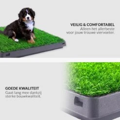 Merkloos Hondentoilet Kunstgras Met Bak - Indoor Dierentoilet - Uitneembare Opvangbak - Puppy Training Pets - Outdoor/Balkon/Tuin/Indoor Toilet - 50x64 Cm -Katten En Honden Verkoop Winkel 1200x1200 339
