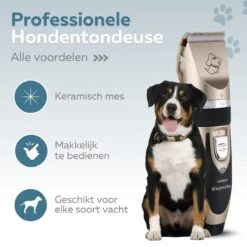 BYER Professionele Dieren Tondeuse Set - Voor Huisdieren Katten & Honden - Draadloos - Oplaadbare Pet Trimmer - Dog Tondeuze Clipper - 5 Standen & Vier Opzetkammen - Low Noise -Katten En Honden Verkoop Winkel 1200x1200 417