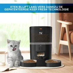 Pretty Paws QQ003 - Wifi Voermachine - Dubbele Voerbakjes - Zwart - Kat - 6L -Katten En Honden Verkoop Winkel 1200x1200 438