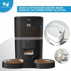 Pretty Paws QQ003 - Wifi Voermachine - Dubbele Voerbakjes - Zwart - Kat - 6L -Katten En Honden Verkoop Winkel 1200x1200 441