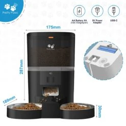 Pretty Paws QQ003 - Wifi Voermachine - Dubbele Voerbakjes - Zwart - Kat - 6L -Katten En Honden Verkoop Winkel 1200x1200 442