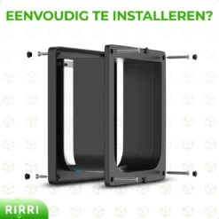 Rirri Kattenluik Met Tunnel - 4 Vergrendelingsstanden - Weersbestendig - Binnen En Buiten - Maat M - Zwart - 19 X 20 Cm -Katten En Honden Verkoop Winkel 1200x1200 524