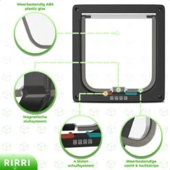 Rirri Kattenluik Met Tunnel - 4 Vergrendelingsstanden - Weersbestendig - Binnen En Buiten - Maat M - Zwart - 19 X 20 Cm -Katten En Honden Verkoop Winkel 1200x1200 525