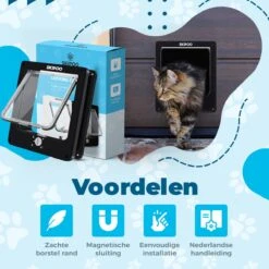 Skipoo Kattenluik Met Tunnel - Weerbestendig - Grote Kat - 4 Vergrendelingsstanden - Zwart -Katten En Honden Verkoop Winkel 1200x1200 550