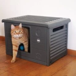 RHRQuality Kattenhuis Voor Binnen En Buiten Kattenhok Villa De Luxe Grijs -Katten En Honden Verkoop Winkel 1200x1200 621