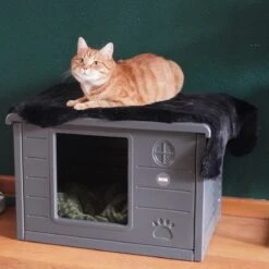 RHRQuality Kattenhuis Voor Binnen En Buiten Kattenhok Villa De Luxe Grijs -Katten En Honden Verkoop Winkel 1200x1200 622