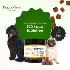 DOG OPTIMAL ANTI ALLERGY SUPPORT 120 Stuks - Allergie - Honden - Hondensnacks - Hondenkoekjes - Hondensupplementen - Honden - Puppy - Hondenvoeding - Weerstand - Jeuk-hond - Jeuk -Katten En Honden Verkoop Winkel 1200x1200 78