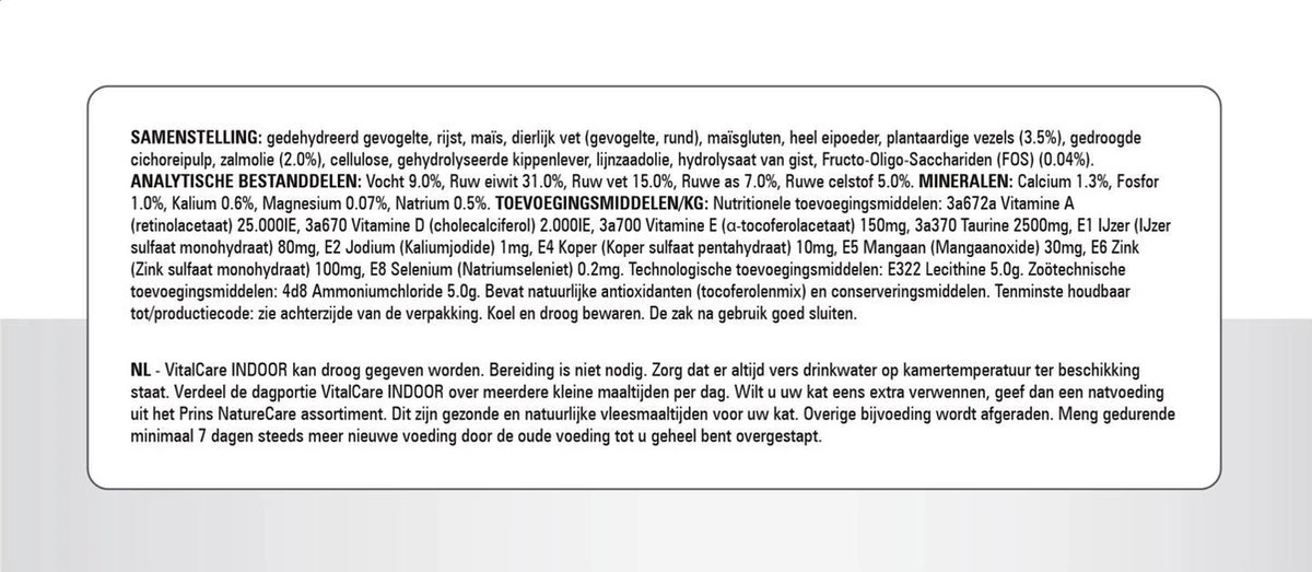 Prins VitalCare Indoor 10 Kg - Kat 8 Prins VitalCare Indoor 10 Kg - Kat - Afbeelding 8