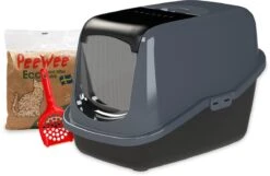 PeeWee Kattenbak EcoHus Startpakket - Antraciet - 56 X 39 X 38,5 Cm -Katten En Honden Verkoop Winkel 1200x780 4