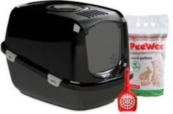 PeeWee Kattenbak XXL EcoDome Startpakket - Zwart - 66,5 X 48,5 X 46,5 Cm -Katten En Honden Verkoop Winkel 1200x797 2