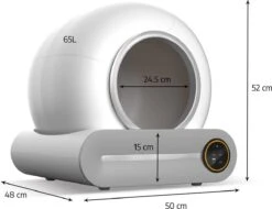 Merkloos Petlux® Zelfreinigende Automatische Kattenbak Met App En LED-Touch -Katten En Honden Verkoop Winkel 1200x921 2