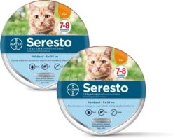 Katten En Honden Verkoop Winkel 26 Seresto Teken- En Vlooienband Kat - Anti Tekenmiddel - 2 Stuks X 38 Cm