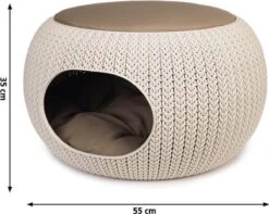 Curver Cozy Pet Home - Kattenmand - Crème - Ø 55 Cm -Katten En Honden Verkoop Winkel 1200x958 3
