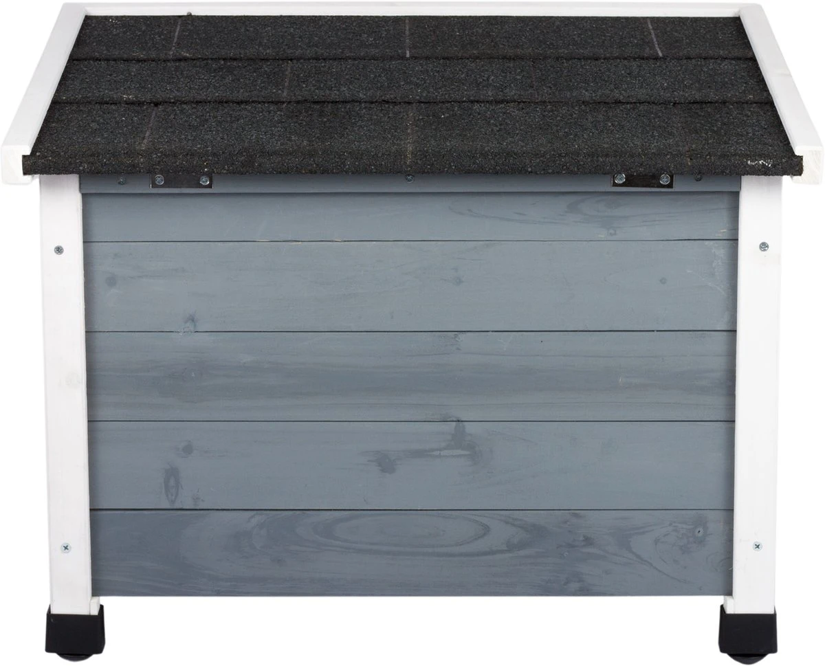 MyMax Kattenhuis - Hout - Openslaand Bitumen Dak - Kattenhuis Voor Buiten - Kattenhok - Kattenhuisje Hout - Grijs - 57*45*43CM 3 MyMax Kattenhuis - Hout - Openslaand Bitumen Dak - Kattenhuis Voor Buiten - Kattenhok - Kattenhuisje Hout - Grijs - 57*45*43CM - Afbeelding 3