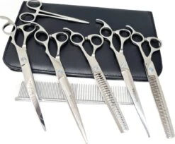 Katten En Honden Verkoop Winkel 34 Achilles Hondenschaar - Scharenset Hond 8 INCH - 8-Delige Scharenset - Effileerschaar Hond