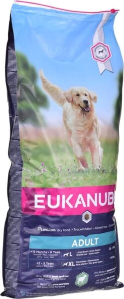 Eukanuba Dog Adult Large Breed Lam/Rice - 12 KG -Katten En Honden Verkoop Winkel 501x1200