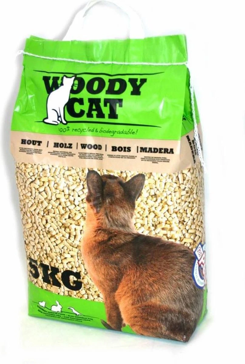 Woody Cat Houtkorrel 25 Liter 2 Woody Cat Houtkorrel 25 Liter - Afbeelding 2