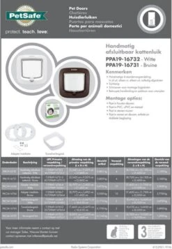 PetSafe 300 Deluxe Kattenluik - M - Ø 25.2 Cm - Wit -Katten En Honden Verkoop Winkel 831x1200 1