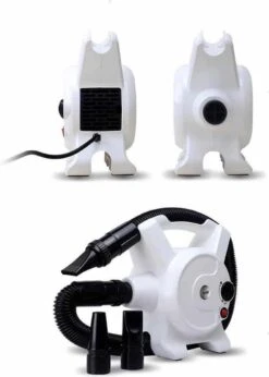 Hondenfohn - Waterblazer Met Draaiknop - 2400W Vermogen Met Warme En Koude Stand - Wit -Katten En Honden Verkoop Winkel 856x1200