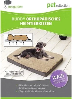 Sun Garden Buddy Orthopedisch Hondenkussen 120x72x10cm Antraciet -Katten En Honden Verkoop Winkel 875x1200
