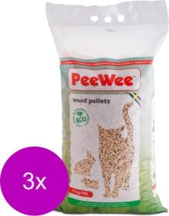 Peewee Houtkorrels Kattenbakvulling - 3 X 9 Kg (27 Kg, 42l) -Katten En Honden Verkoop Winkel 942x1200