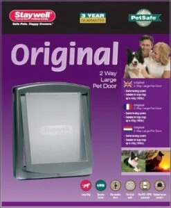 Staywell 777 Hondenluik - Large - Zilver/Tranparant -Katten En Honden Verkoop Winkel 991x1200